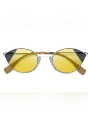 Fendi Round Sunglasses with Yellow Lenses